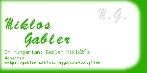 miklos gabler business card